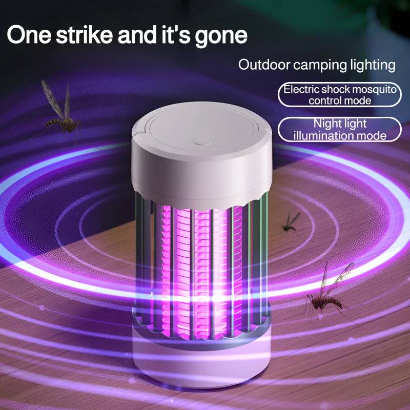 2 in1 UV Mosquito Killer Lamp USB with Night Light Electric Shock Fly Killer Portable Camping Mosquito Repellent Lamp for Home