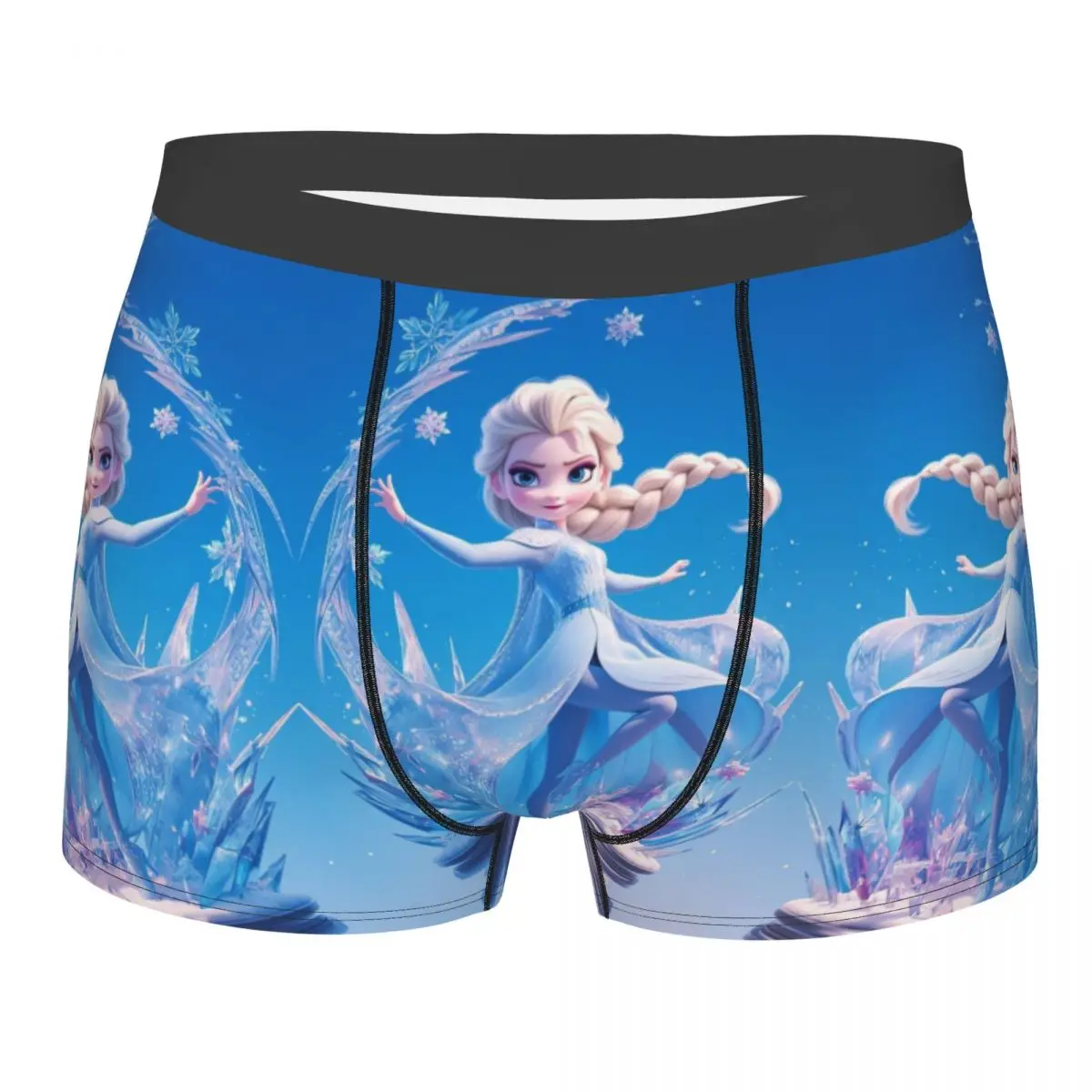

Custom Male Funny Frozen Elsa Underwear Cartoon Movie Kawaii Princess Boxer Briefs Stretch Shorts Panties Underpants