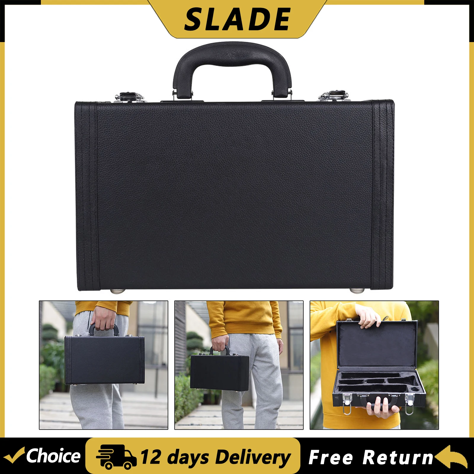 

Чехол-сумка для кларнета SLADE IN-125 из искусственной кожи, высококачественный жесткий футляр для хранения кларнета, аксессуары для деревянных духовых инструментов