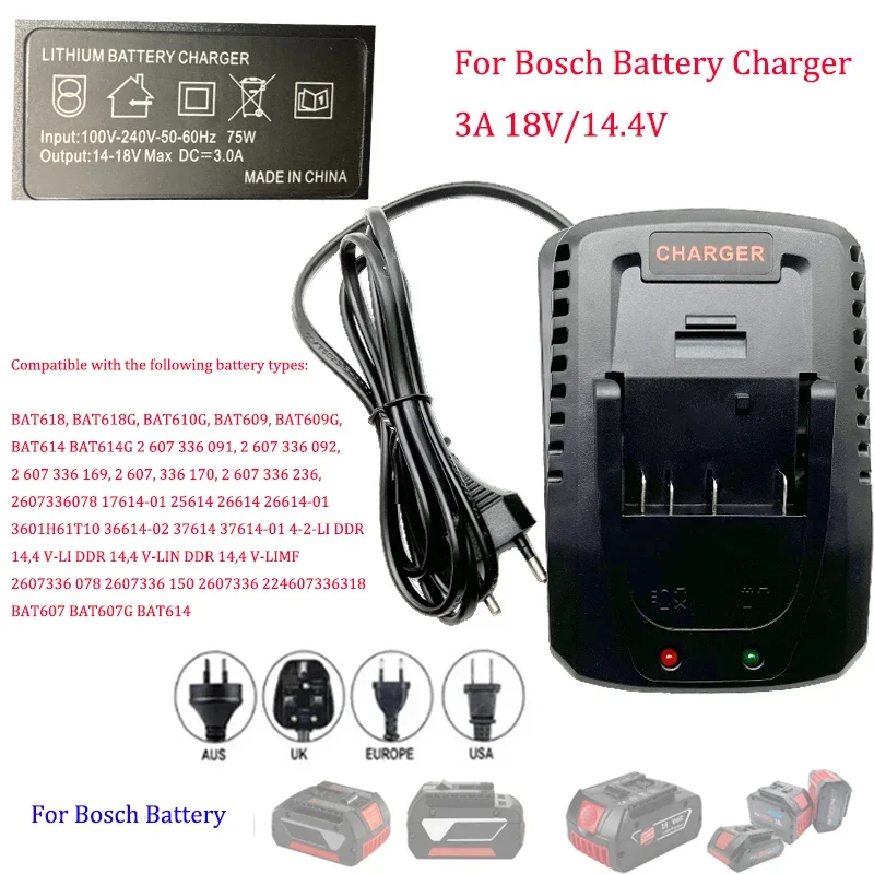 10.8V 12V 14.4V 18V 40V 36V,for Ryobi, Makita, Bosch, Milwaukee, Dewalt tool battery fast charging charger, M18 M14 adapter.