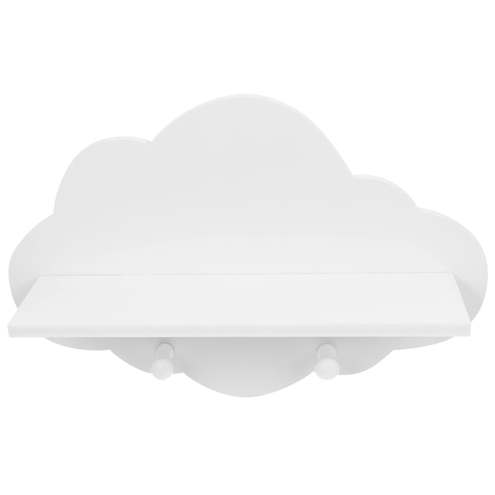 

Solid Wood Partition Rack White Cloud Wall Shelf Easy Install Heavy Duty Living Room Bedroom Kitchen Bathroom Storage
