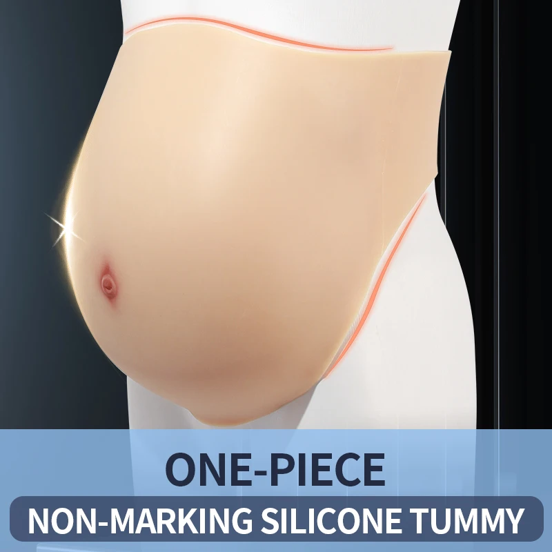 Silicone Fake Pregnant Belly Soft Realistic False Pregnancy Tummy S M L Size for Actor Performance Film Props Maternity Cosplay