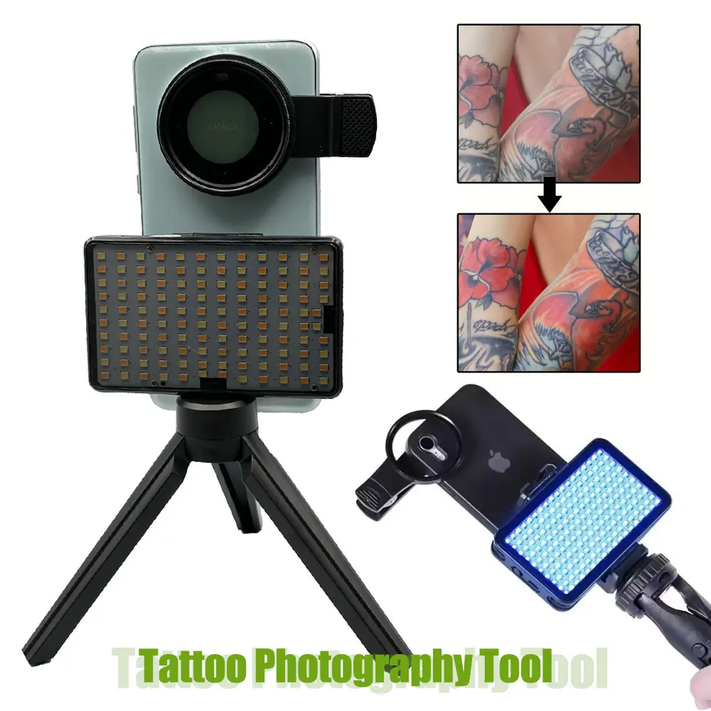 

Professional Tattoo Fill Light with 120 LED Beads Tattoo Photography Light Tool to Reduce Reflected Light Compatible Any Phone