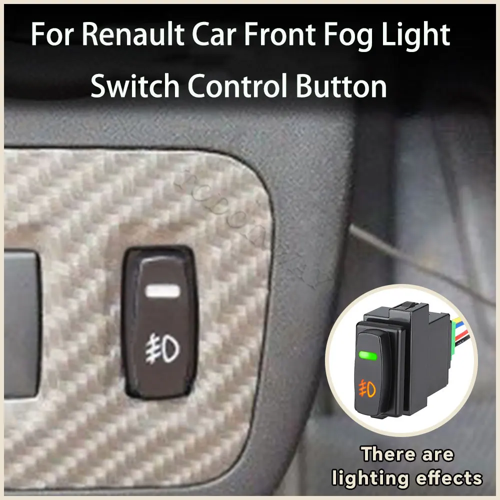 Car LED Fog Light Switch fog lights Button For Renault Megane Vision Espace Master Trafic Duster Sandro 2002-2014 accessories