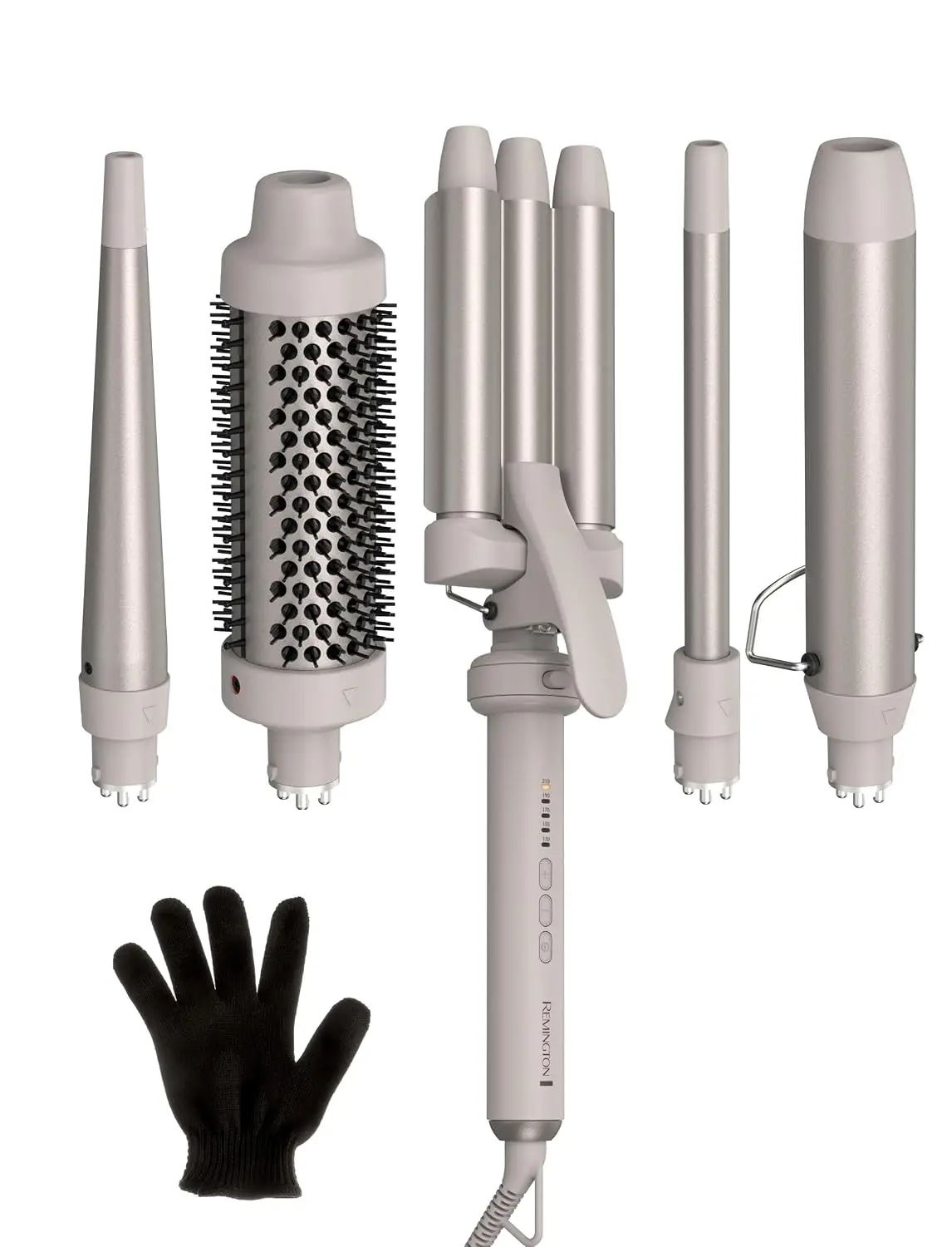 5-in-1 Curling Wand Set  Interchangeable Ceramic Curling Iron for Beach Waves, Loose & Tight Curls, Multi Styler Hair Tool
