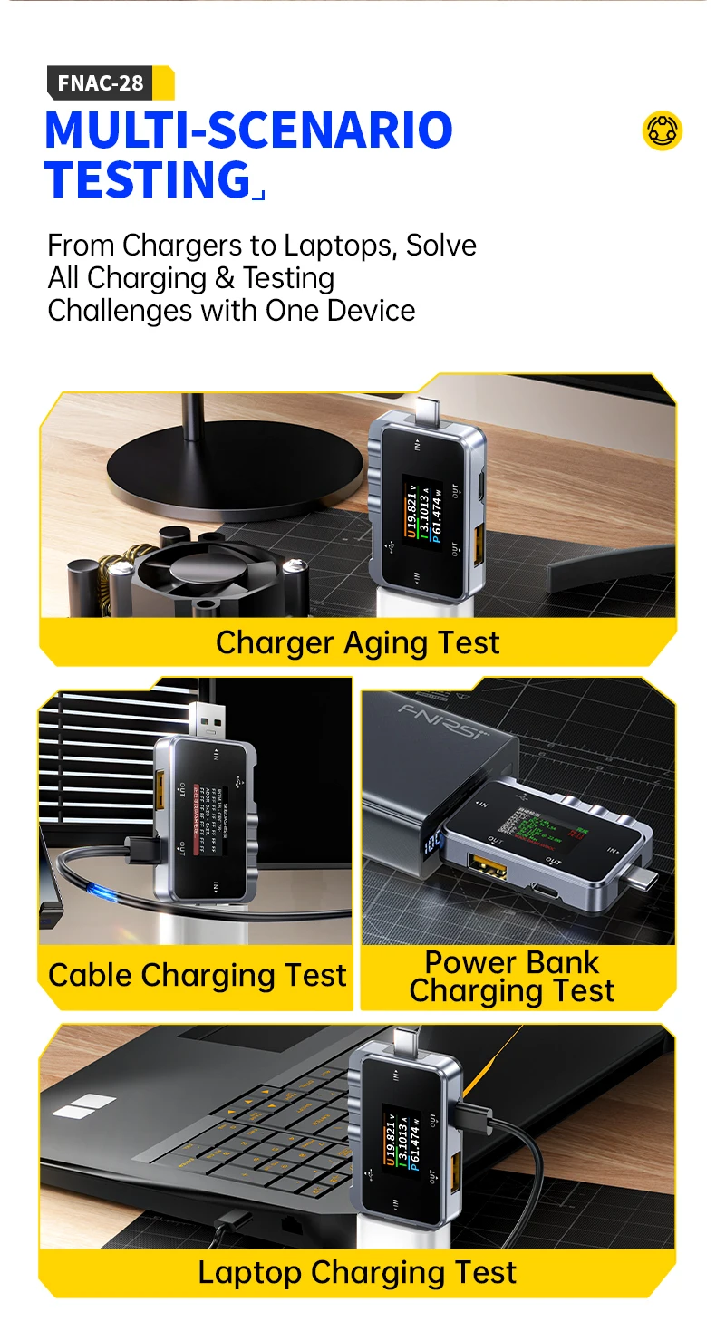 FNIRSI FNB58 FNAC-28USB Tester Typ-C Voltmeter Amperemeter Schnellladungsprotokoll-Trigger Wellenform-Kapazitäts-Powerbank-Messgerät – Detail 22