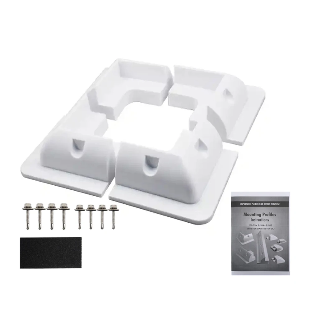 Heavy Duty Solar Module Holding Corners Profile Set spoiler for Motorhomes RV Caravans Boats roof- Secure Installation Kit