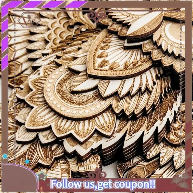 

ABBG-Wooden Owl Wood Animal Wall Hanger Home Decorations Owl Ornament Rustic Owl Wall Decor