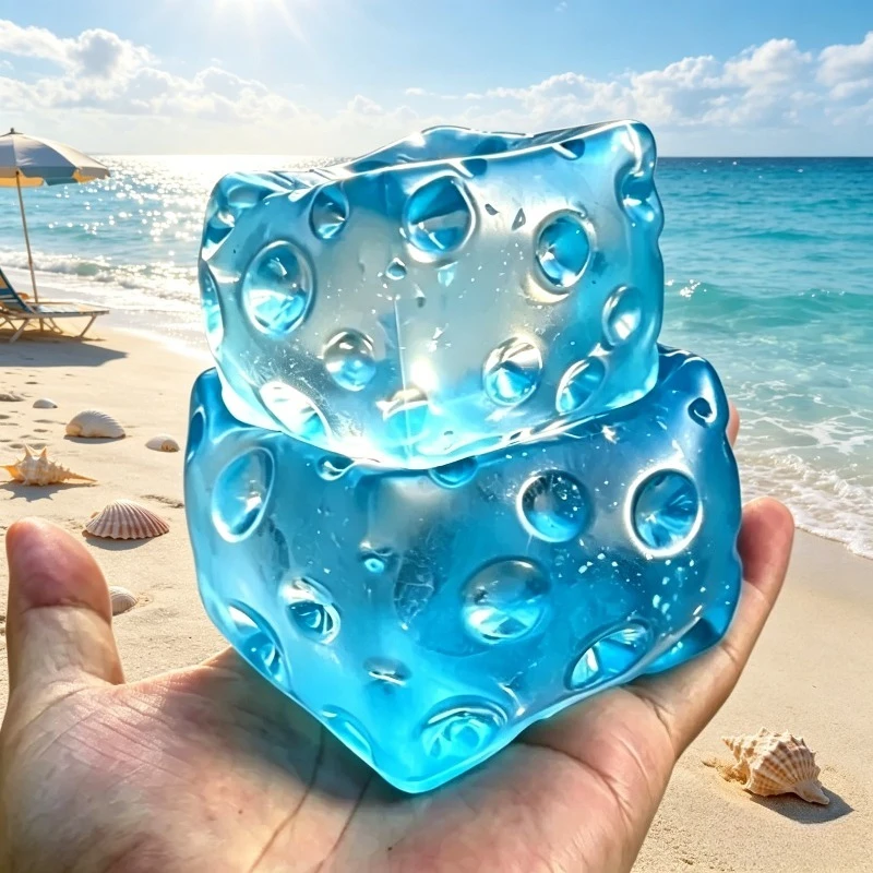 

Taba Squishy Blue Cheese Cube Fidgets Toys Stress Ball Stretchable Squeeze Ball Sensory Toys Slow Rising Stress Relief Toy