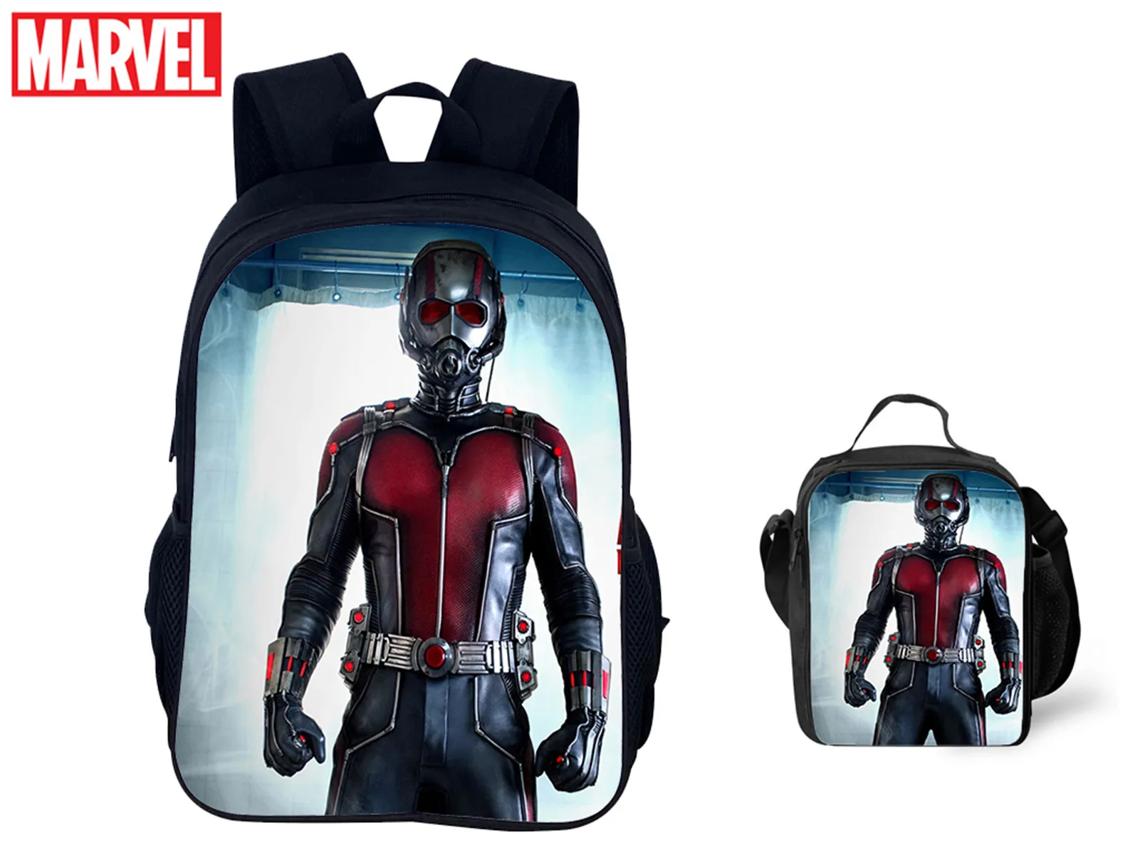 ГОРЯЧАЯ классическая сумка для книг Marvel 2 в 1, изолированный набор ланч-бокса, рюкзак большой вместимости для детей