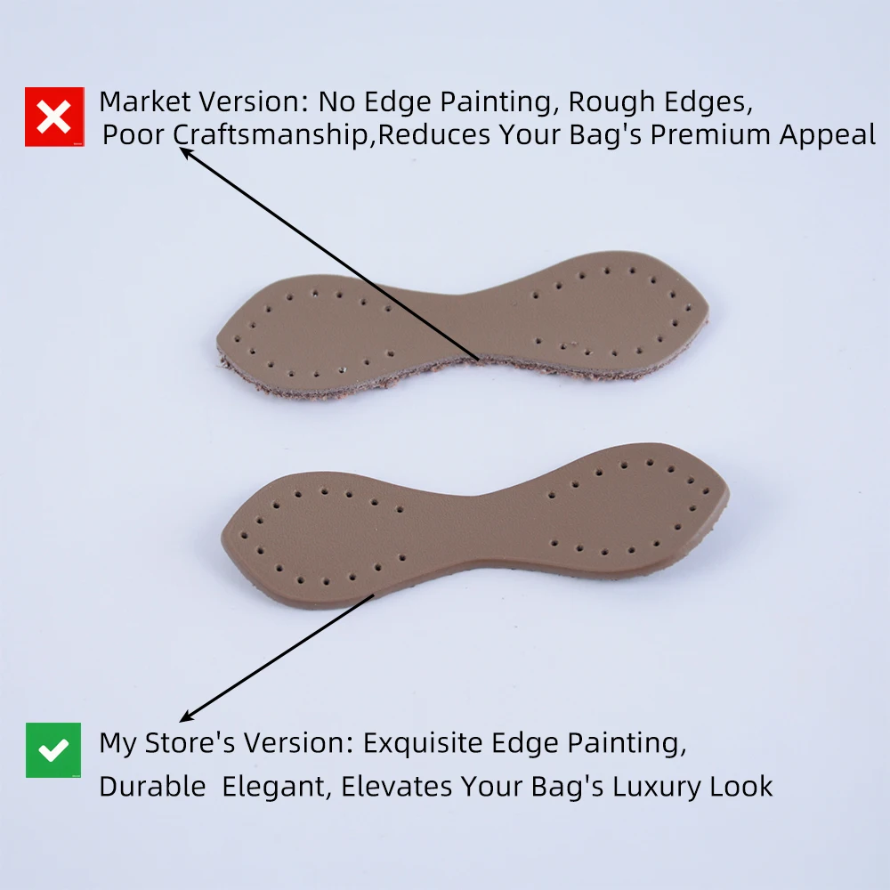 2pcs 4pcs Hand-Stitched DIY Buckle D Genuine Cowhide Leather Bag Straps Clip Connectors Hook Clasp Replacements