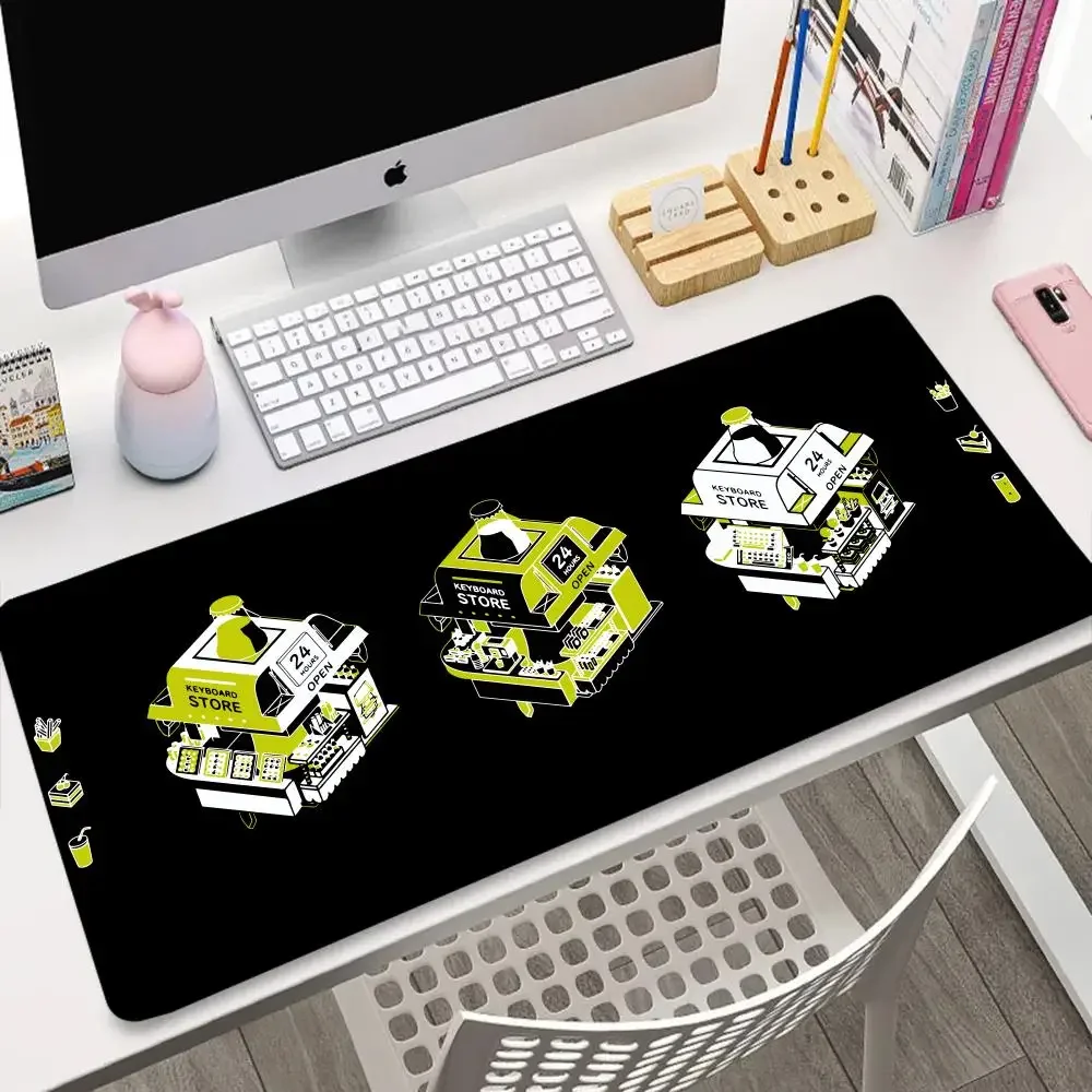 لوحة ماوس ألعاب كبيرة مقاس XXL، لوحة ماوس بتصميم تجريدي لتغليف المواد الغذائية، ملحقات الكمبيوتر المحمول، مناسبة للاستخدام المكتبي والمنزلي