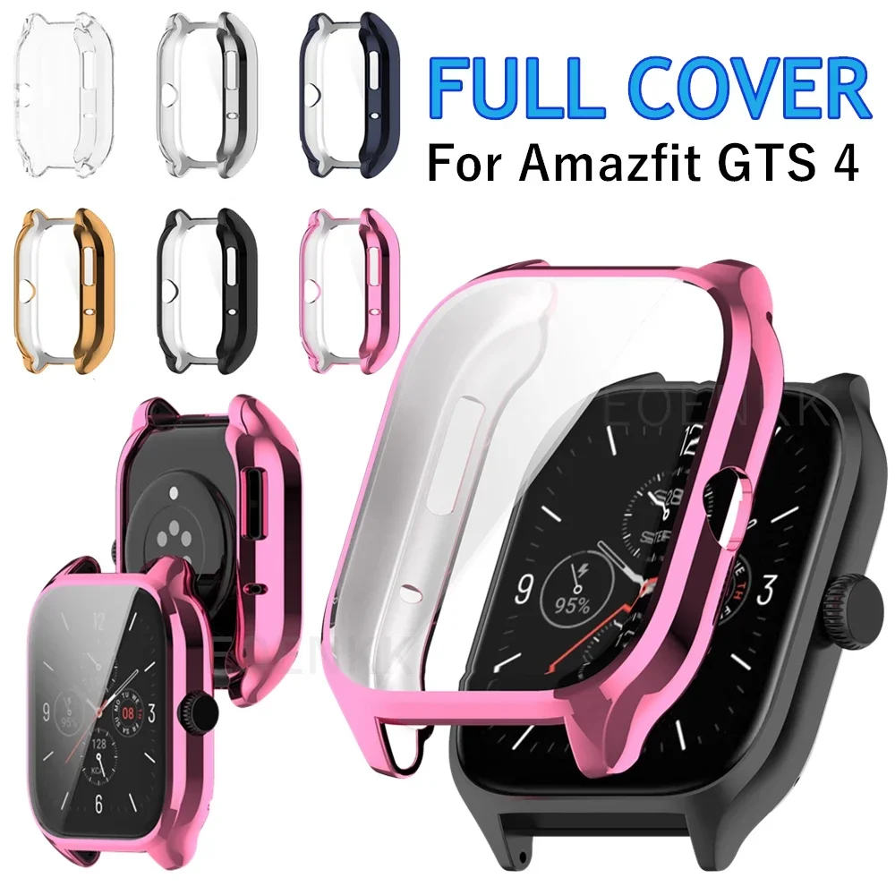 TPU Silicone Cover For Huami Amazfit GTS 4 Smart Watch Protective Case Gts4 Full Screen Protector Shell Bumper For Amazfit GTS 4