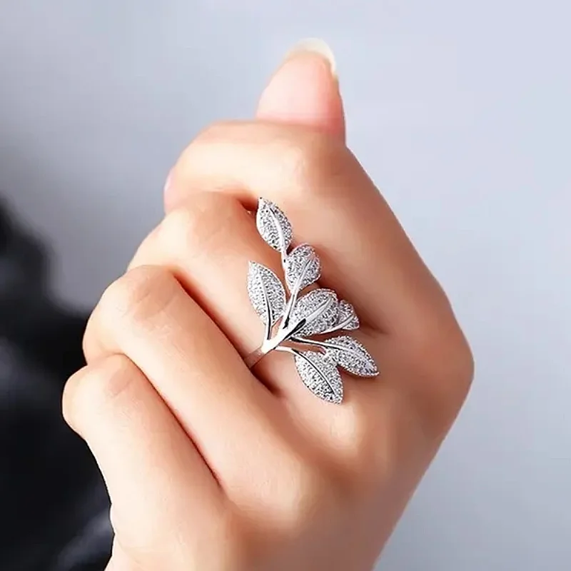 CAOSHI Gorgeous Speaking Finger Ring with Brilliant Zirconia Female Anniversary Party Jewelry Delicate Luxury Lady Accessories