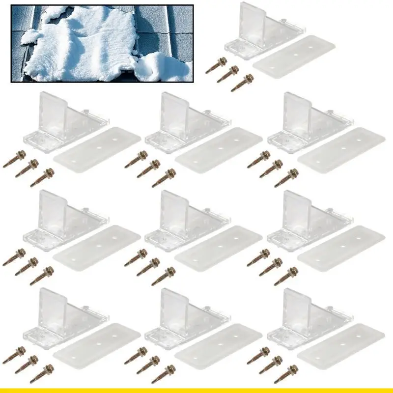 SZCH Gutter Snow Retention Guard Suitable For Metal Roofs With Leak Proof Seal Gasket And Screws Secure Roofing 10Pieces/Set