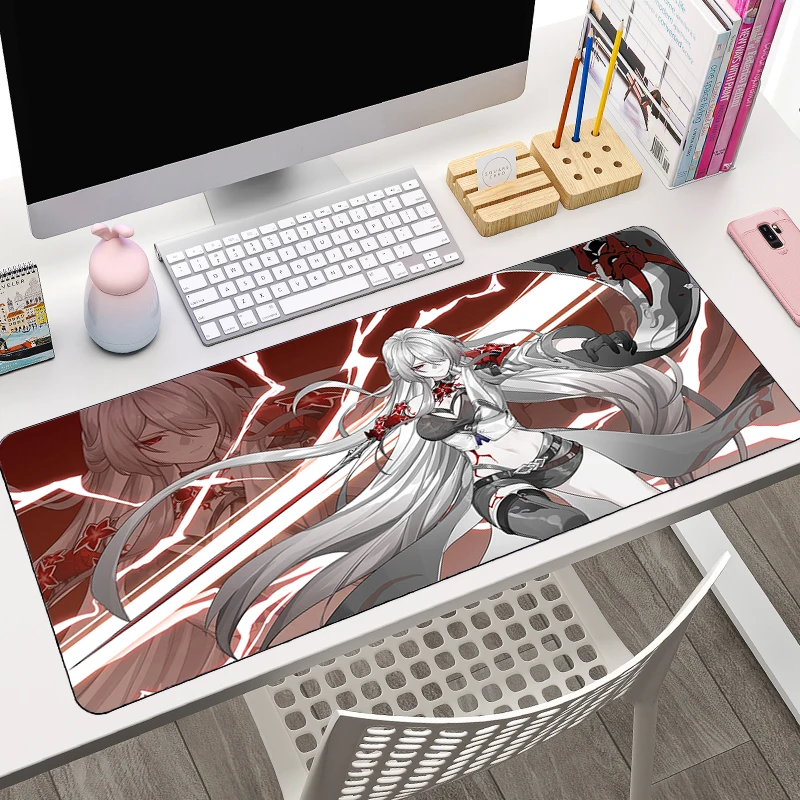 Honkai Star Rail Acheron Mouse Pad Laptop Gaming Accessories Mousepad XXL Purple Anime Girl Desk Mat PC Kawaii Gamer Cabinet Mat