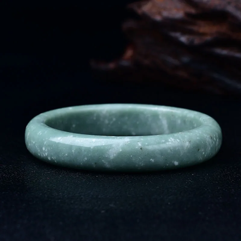 

Natural Myanmar A jadeite bracelet, bean green jadeite beauty bracelet