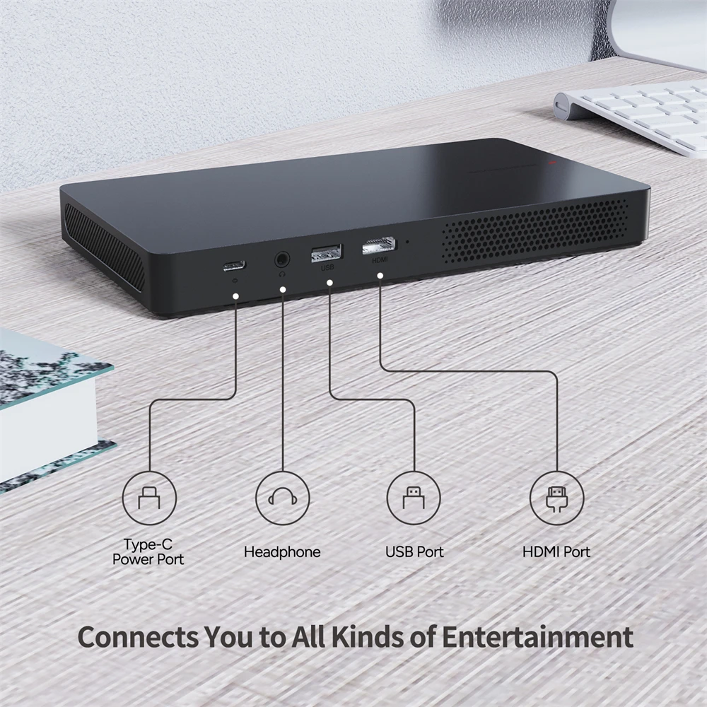 Лазерный проектор WEMAX Go Advanced Smart ALPD 1080P 4K, портативный мини-проектор 600 ANSI Smart OS WiFi BT со встроенным аккумулятором