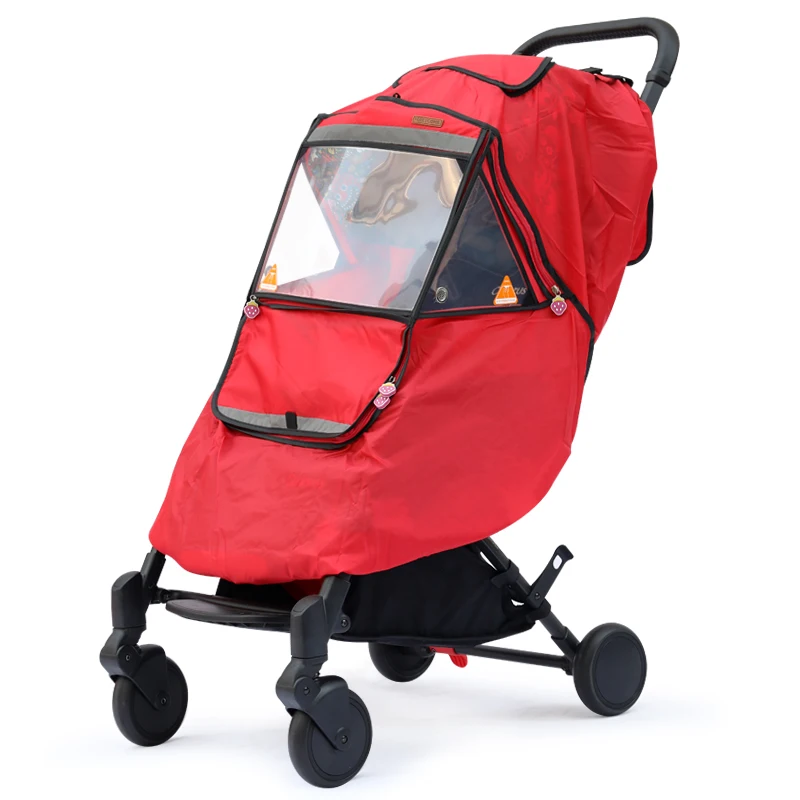 Stroller Accessories Universal Baby Stroller Rain Cover Waterproof Windproof Breathable Thickened Nylon Material