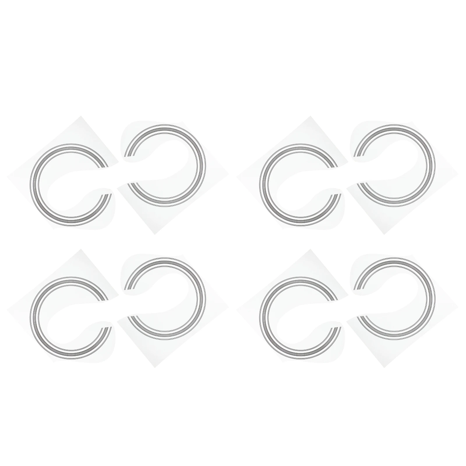 

8 Pcs Guitar Sound Hole Rosette Water Decals Acoustic Parts Stickers Black Cover Inlay Decor Lightweight Durable Easy Install