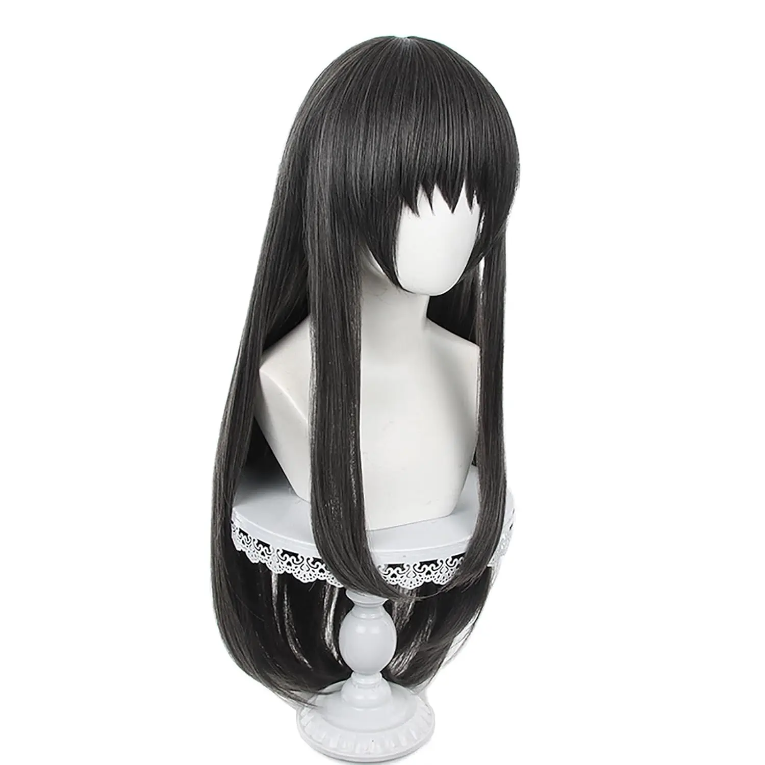 Akemi Homura Cosplay Wig Anime Puella Magi Madoka Magica Black Long Straight Hair Wig for Adult Cos Halloween Christmas Party