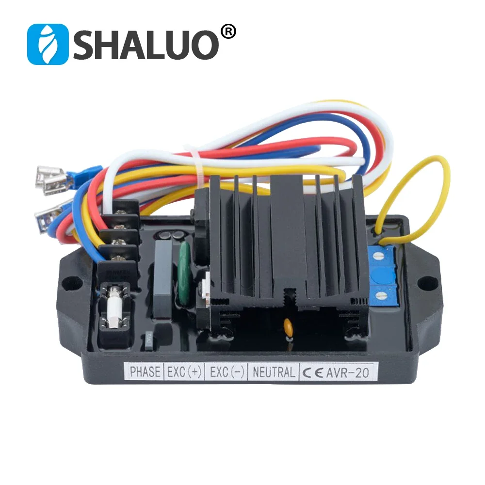 AVR-20 20A AVR Automatic Voltage Regulator Brushless Excitation Generator Stabilizer Control Module Diesel Genset Parts Gavr-20A