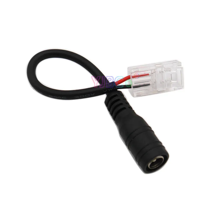 

5pcs Transparent Connector Cable To DC Female Adapter 2pin 10mm or 2pin 8mm Connectors for Single Color LED Strip light