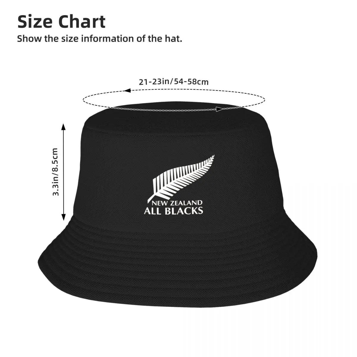 New All Blacks Rugby Bucket Hat Luxury Hat Sports Caps Hat Female Men\'s