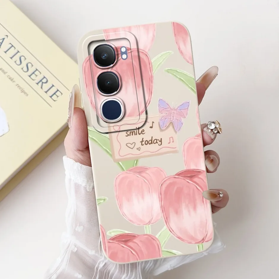 2024 For Vivo Y19s Y18 Y17s Y16 Y17 Y15 Y12 Y11 Y03 Y02 Y02s Y22s Y100 Y200 Tulip Sunflower Painted Soft Silicon Shockproof Case