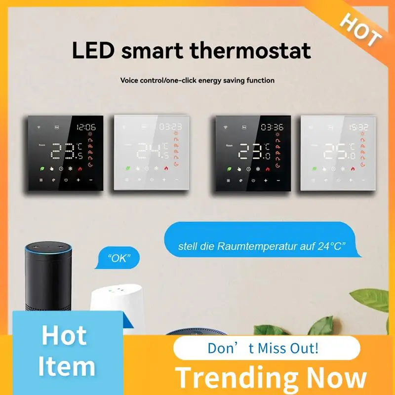 

CMHI-Tuya Wi-Fi умный термостат термостат умный дом электрическое отопление голосовое управление светодиодный цветной экран белый