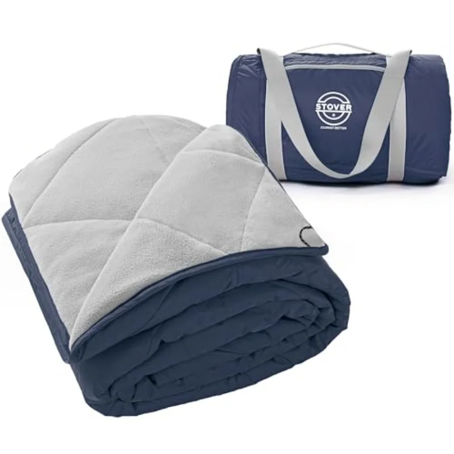 

Large Waterproof Outdoor Stadium Blanket- Extra Thick Soft Fleece Camping Blanket for Travel Picnics Sports Dogs 79"x55" Warm W