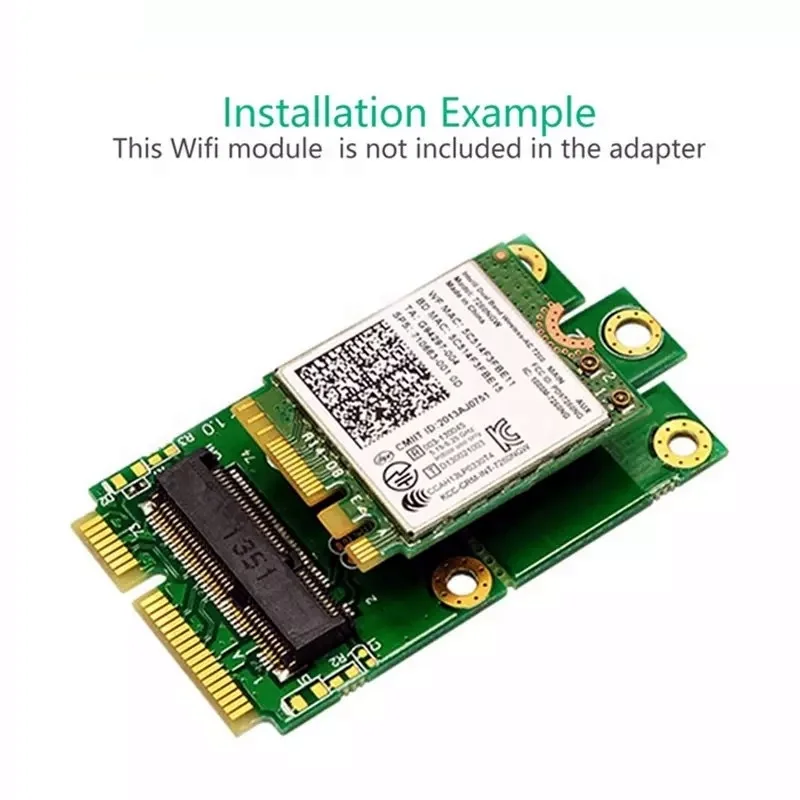 Mini PCI-E 52Pin to NGFF M.2 E/ B-Key Slot Adapter Card For BT Wireless Module