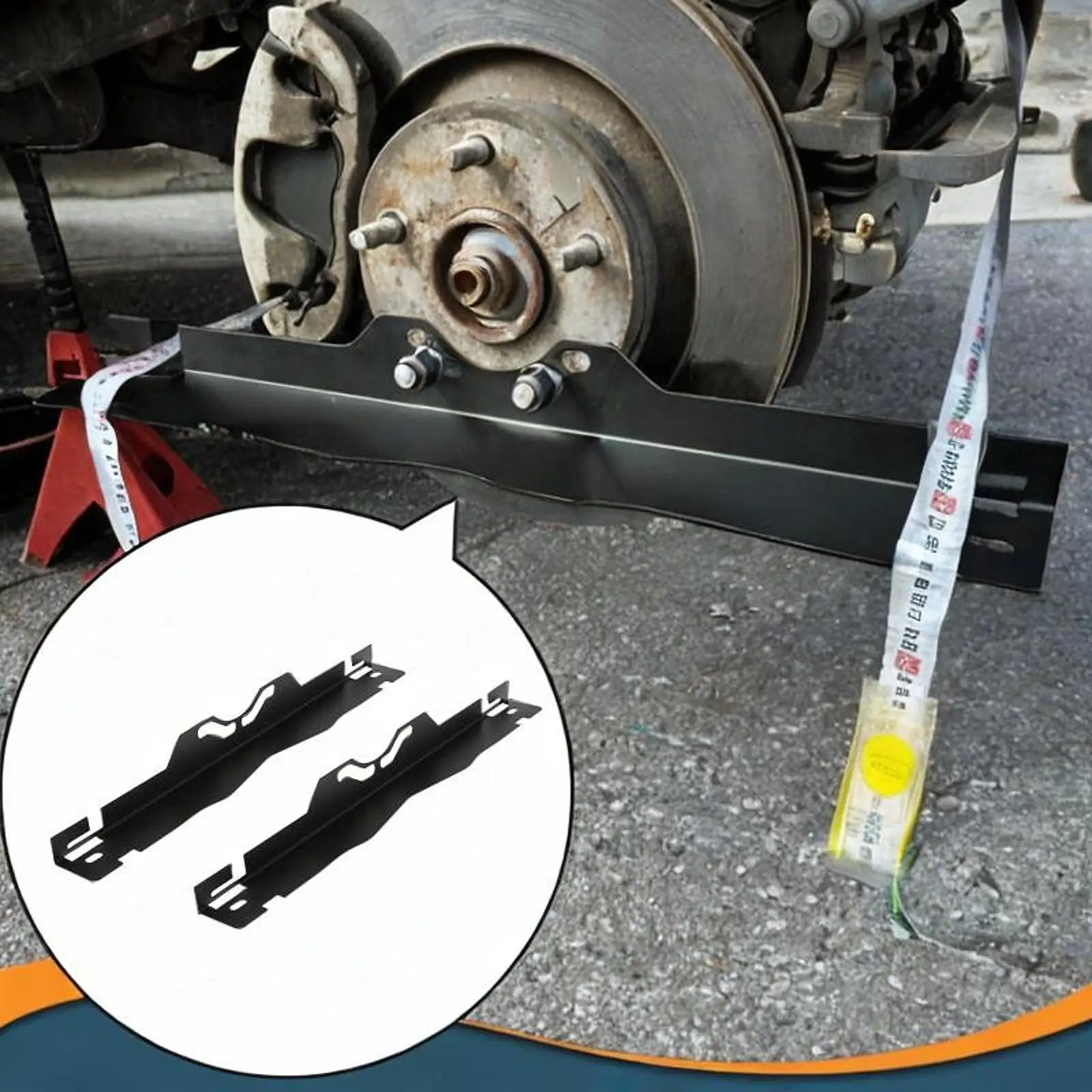 

2 Pieces Toe Alignment Tool Plates Universal Accessories Saving Space Heavy Duty Wheel Distance Meter for Mechanic Truck