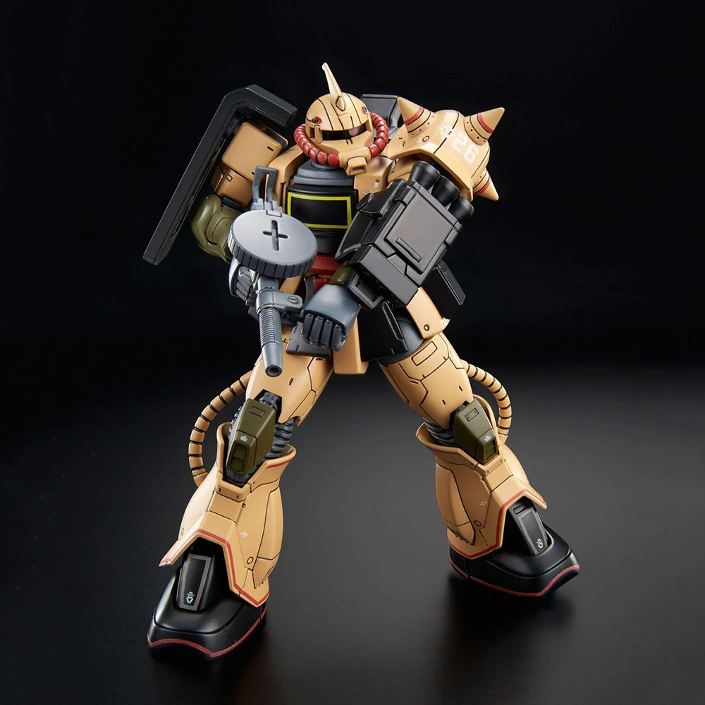 [En stock] Original Bandai HG Gundam The Origin MS-06D Zaku Desert Type 1/144 PB montaje exclusivo Robot modelo Juguetes