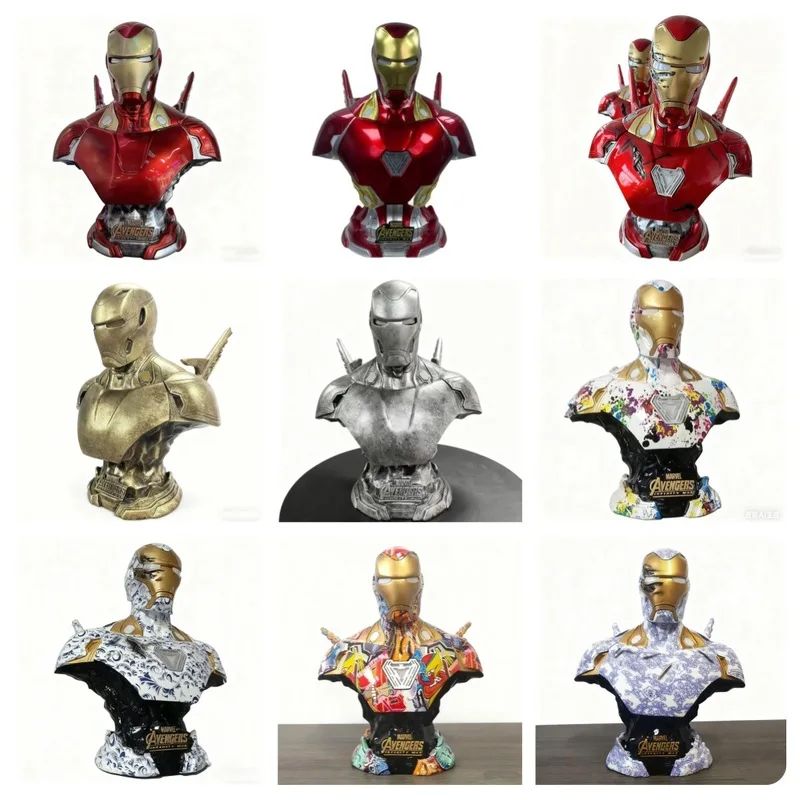 

Marvel Avengers Iron Man MK50 Bust Statue Resin Anime Half-length Hero Sculpture Collectible Toys And Hobbies Action Figures