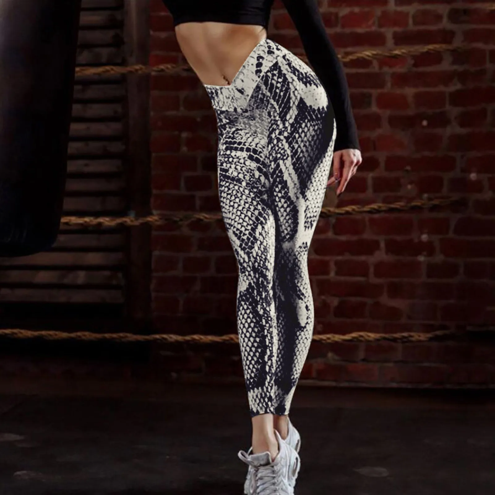 Summer Zebra Leoaprd Snake Printed Leggings Fashion High Waist Pants Push Up Fitness Tights Women Gym Yoga Running Trousers