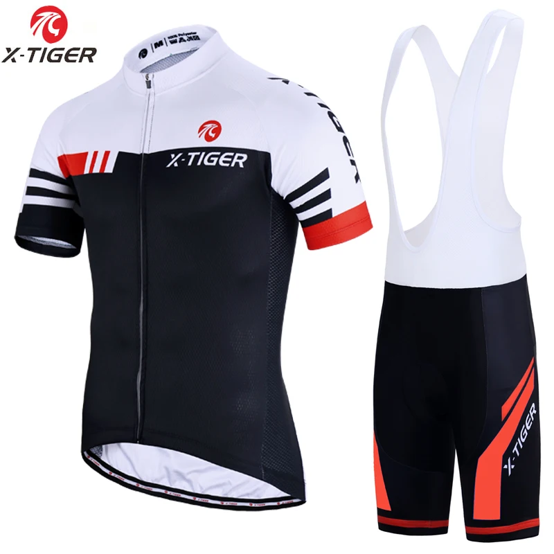 X-TIGER Cycling Jersey Sets Cycling Bicycle Suit Bicycle Short Sleeve Cycling Clothing Bike Maillot Cycling Jersey Bib Shorts