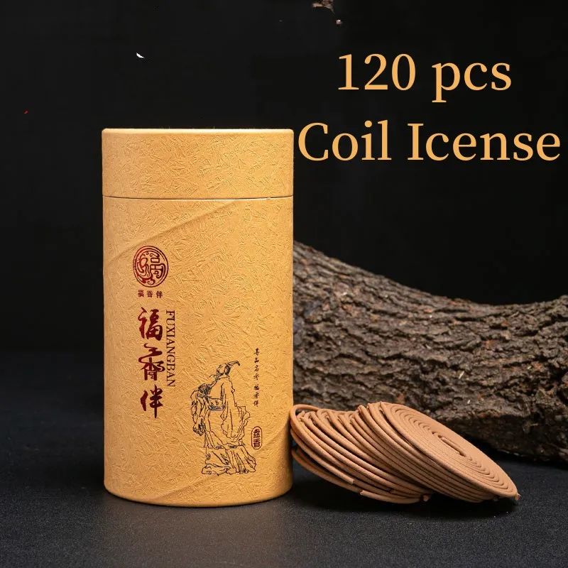 120 Plates Natural Coil Incense Aromatherapy Indoors Buddhist Wormwood Sandalwood Incense Home Fragrance Freshing Air Cense