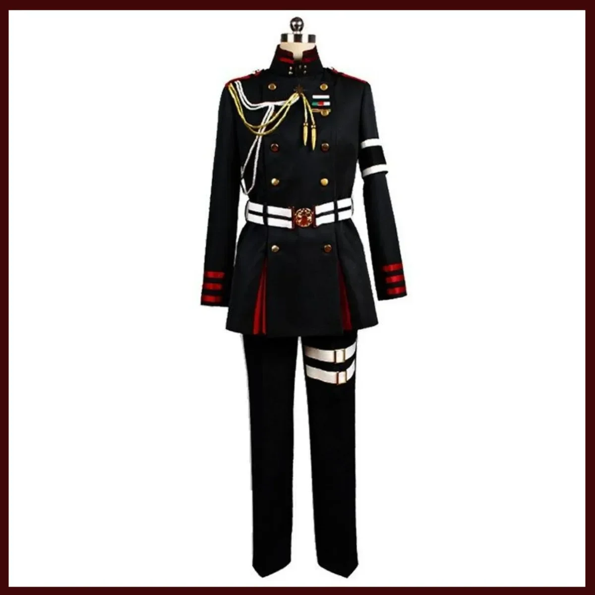 Anime Seraph of The End Guren Ichinose Hiiragi Shinya Cosplay Costume Wig Military Uniform Chest Accessories Man Carnival Suit