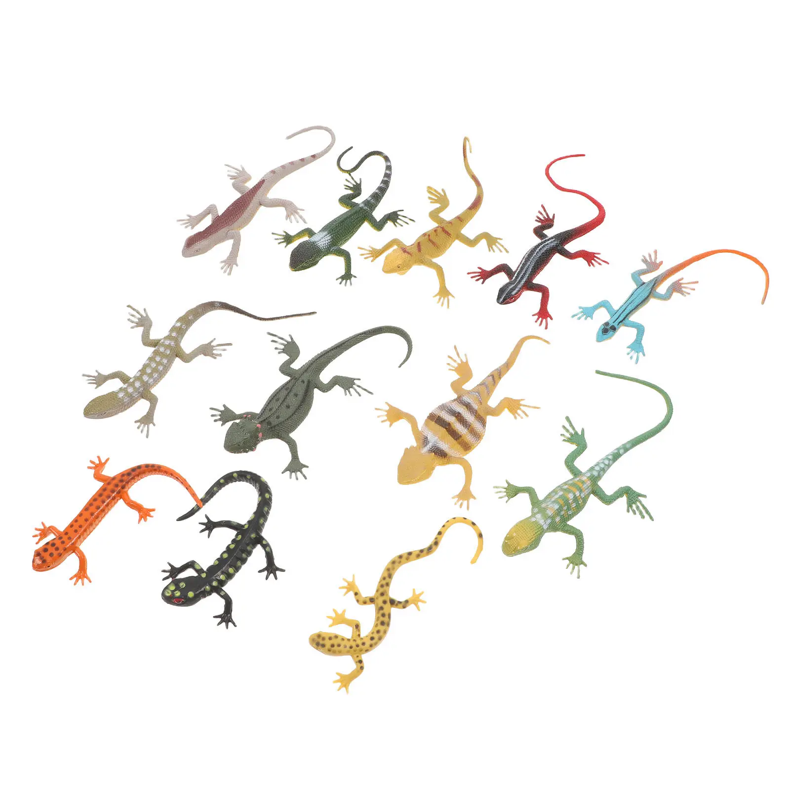 

12Pcs Simulation Lizard Realistic Gecko Decorations Scary Party Trick Props Home Prank Simulation Gecko Toys Party Trick Toys