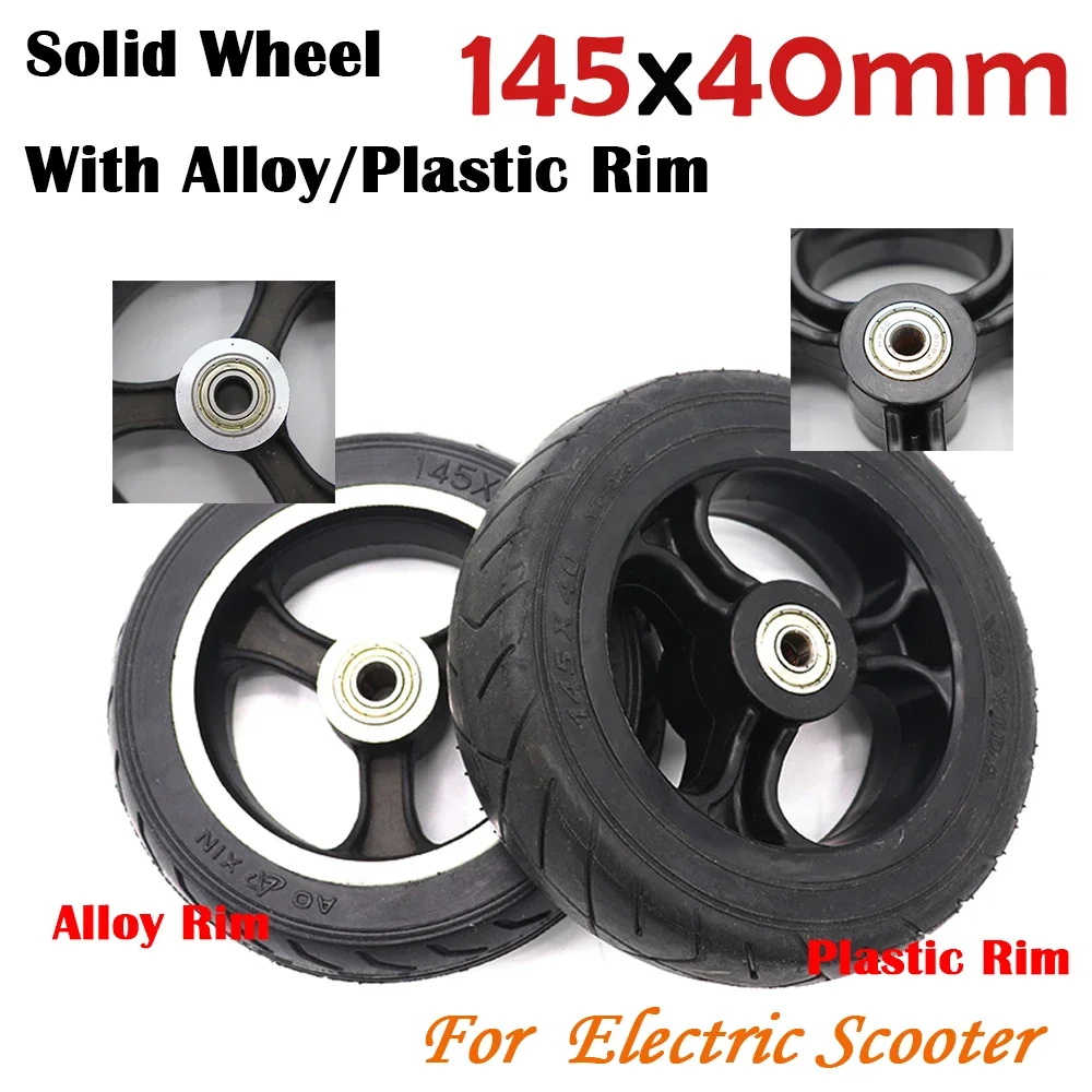 6 Inch Wheel 145x40 Solid Tire with Plastic / Alloy Hub for Mini Electric Scooter Fastwheel F0,jackhot,Nes Carbon Fiber Scooter