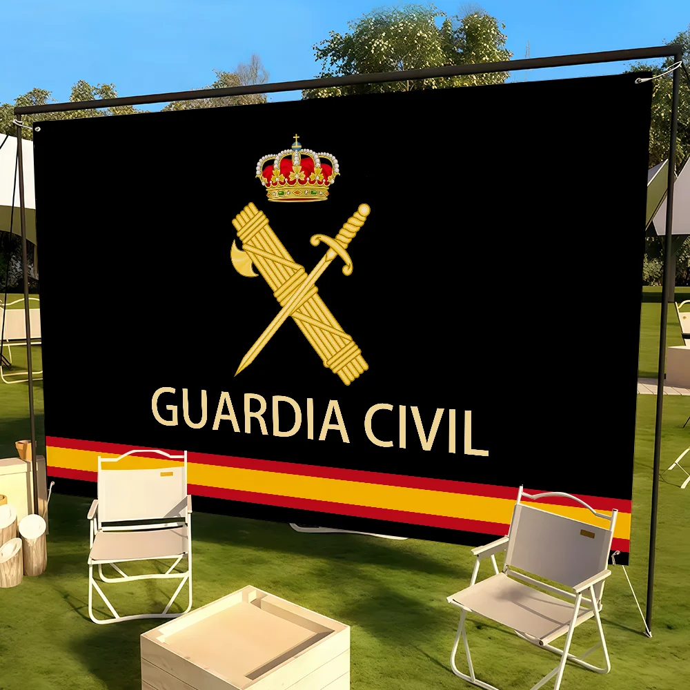 Fashion S-Spain G-Guardia  C-Civil cool flag Custom Camping Garden Decor Party Backdrops Wall Art Family Gifts