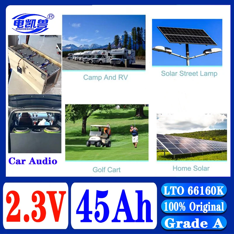 أ-الصف الاتحاد الأوروبي وقت التسليم 3-12 يوم الأصلي Yinlong LTO66160K 2.3 فولت 45Ah 10C تفريغ بطارية ليثيوم تيتانات خالية من الضرائب #6