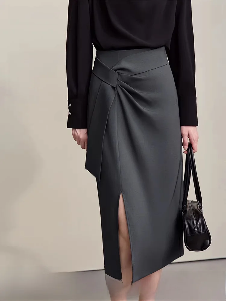 

Женская юбка-трапеция Ele Commuter Sle, несминаемая, без глажки, из полиэстера, новинка весенней коллекции