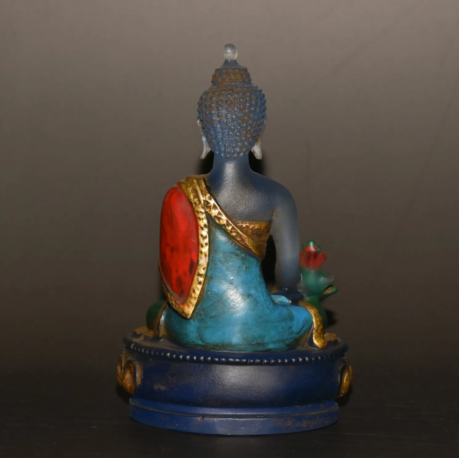 Liuli Jingtai Blue Shakyamuni Buddha Ornament