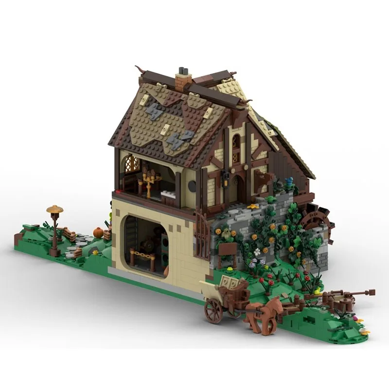 خواتم سحرية نموذج Moc قوالب بناء وحدات مطحنة منزل نموذج التكنولوجيا كتل عيد الميلاد لتقوم بها بنفسك لعبة هدايا البناء #2