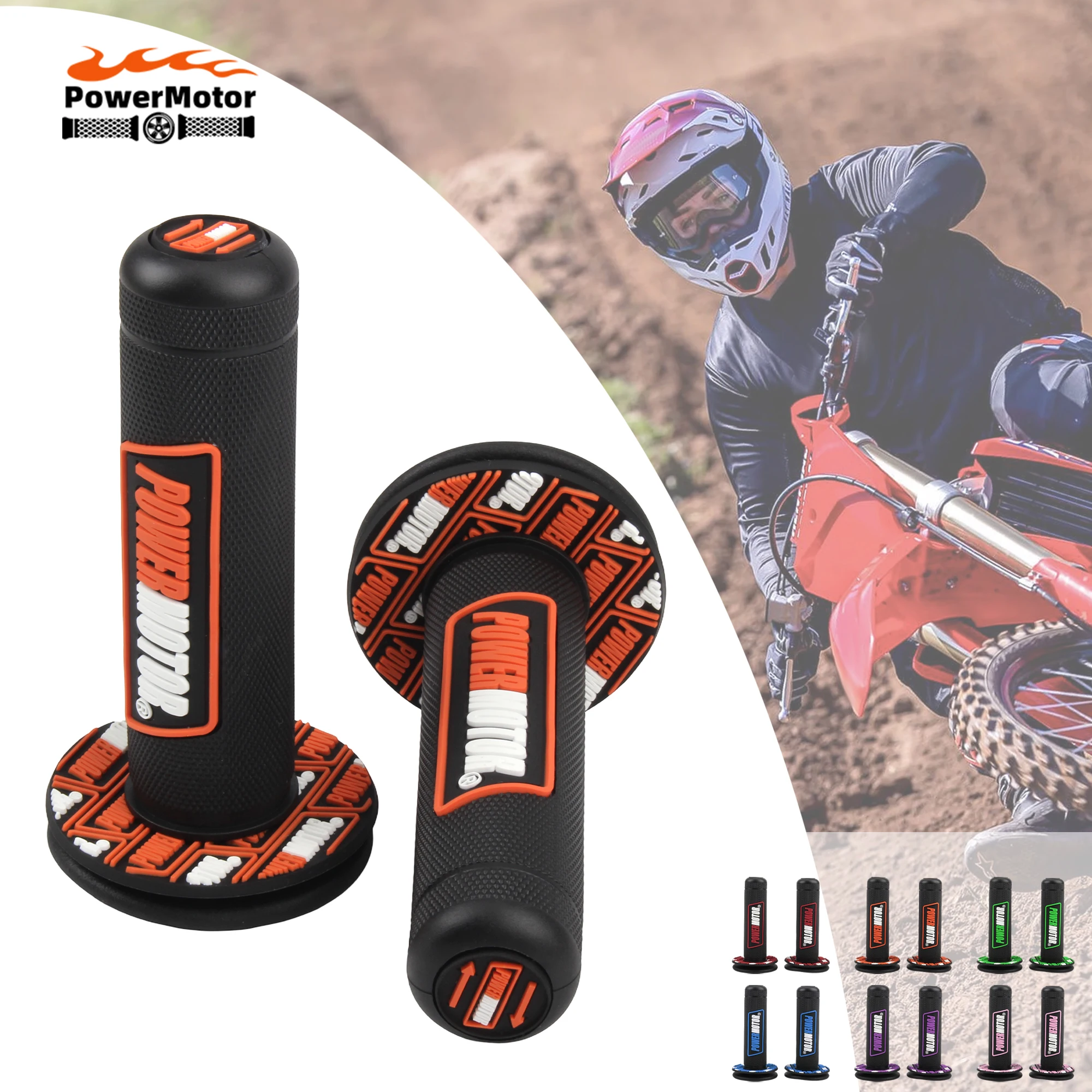 Motorcycle Motorbike 24 22mm Handle Grips Universal Handlebar Rubber Gel Hand Grip Brake Motocross Dirt Pit Bike