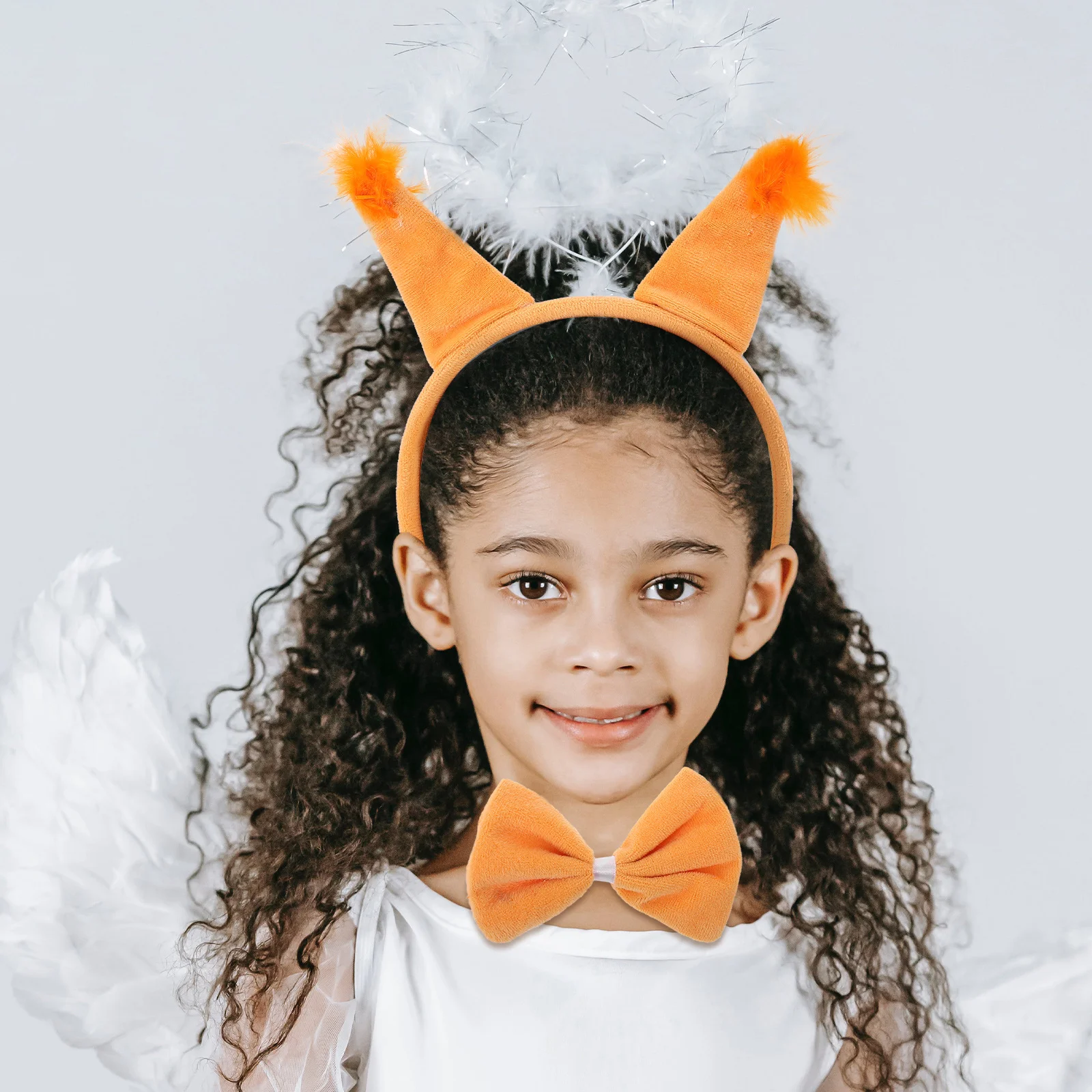 1 conjunto de cosplay de animais, fantasia de tema de esquilo com faixa de cabeça, gravata borboleta para mulheres, crianças, festa, fotografia, adereço