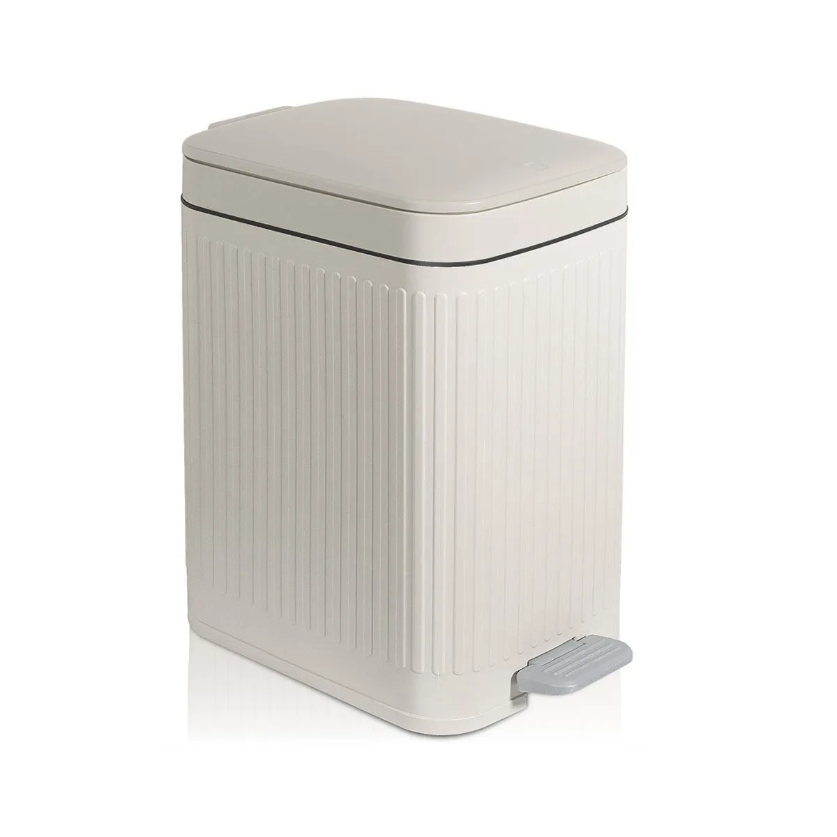 Foot Pedal Trash Can Recycling Bin with Lid Space Saving Waste Sorting Container Home Organization Bedroom Office Toilet