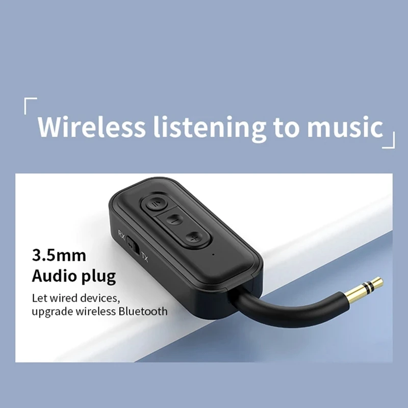 Bluetooth 5.3 receptor de áudio transmissor aux adaptador de música estéreo sem fio tf cartão player handsfree para carro tv pc